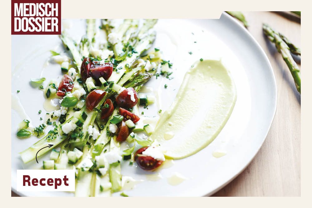 Lekker en ook gezond: asperge-salade met groene gouddressing