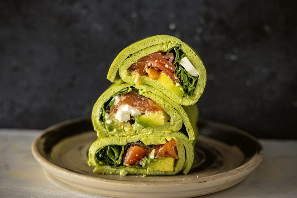 Lekker en ook gezond: Cottagecheese-wraps met bladspinazie (basisrecept)